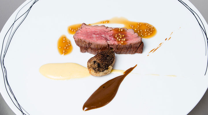 Grilled Bavette Steak with sous Jerusalem artichoke | by Julabo