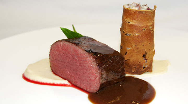 Cerf sous vide au boudin noirHirsch Blutwurst Andreastuffentsammer