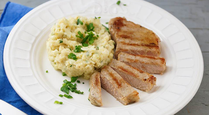 Iberico Schwein mit BlumenkohlrisottoIbericoschwein Blumenkohlrisotto Jensglatz